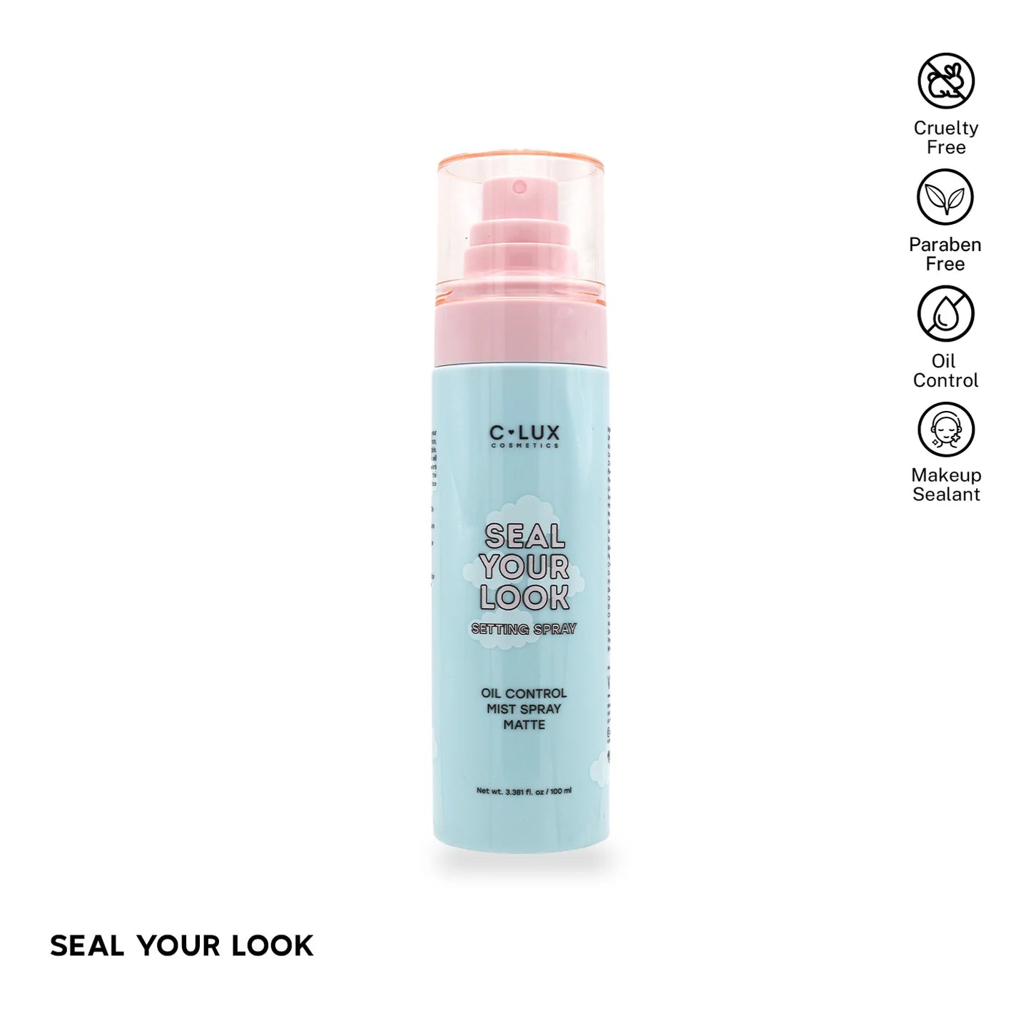 SEAL YOUR LOOK SETTING SPRAY CLUX COSMETICS