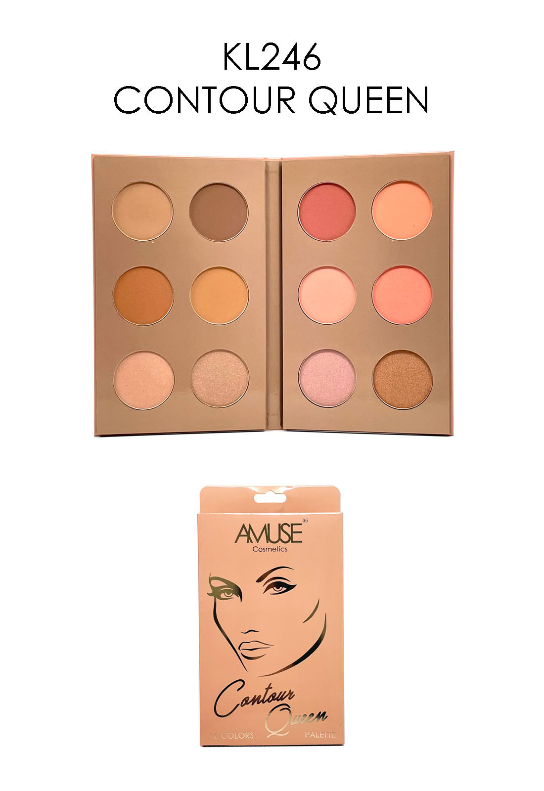 amuse contour and highlighter palette, pink glam box, makeup