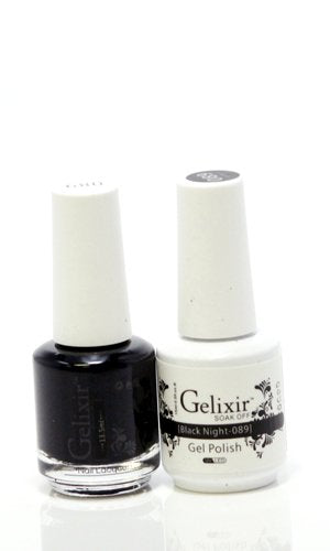 Gelixir Matching Color Gel & Nail Lacquer black – 089