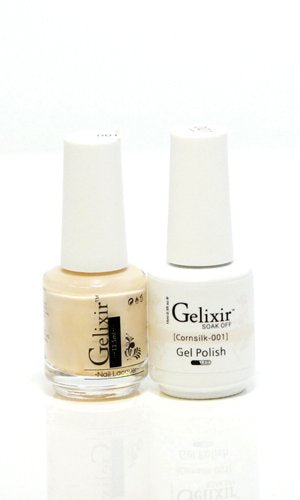 Gelixir 001- Gelixir Gel Polish & Matching Nail Lacquer Duo Set - 0.5oz