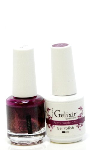 Gelixir 074- Gelixir Gel Polish & Matching Nail Lacquer Duo Set - 0.5oz