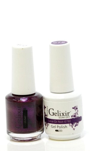 Gelixir 078- Gelixir Gel Polish & Matching Nail Lacquer Duo Set - 0.5oz