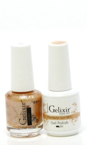 Gelixir 091- Gelixir Gel Polish & Matching Nail Lacquer Duo Set - 0.5oz