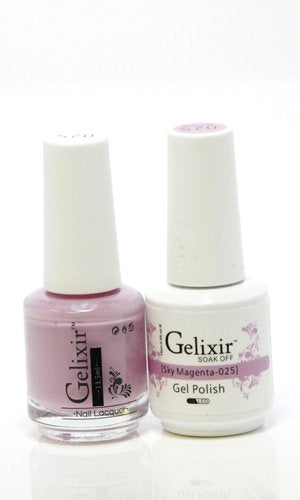 Gelixir 025- Gelixir Gel Polish & Matching Nail Lacquer Duo Set - 0.5oz
