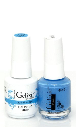 Gelixir 086- Gelixir Gel Polish & Matching Nail Lacquer Duo Set - 0.5oz