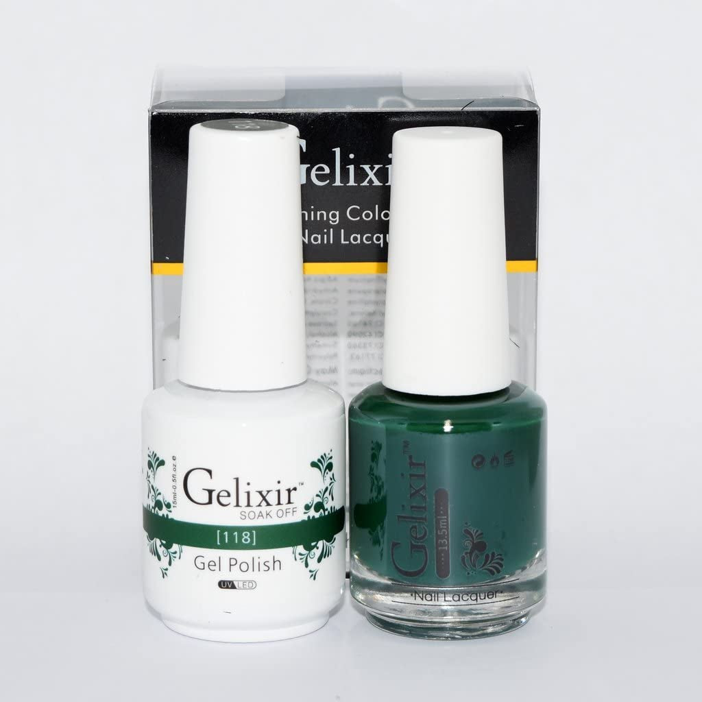 Gelixir 118- Gelixir Gel Polish & Matching Nail Lacquer Duo Set - 0.5oz