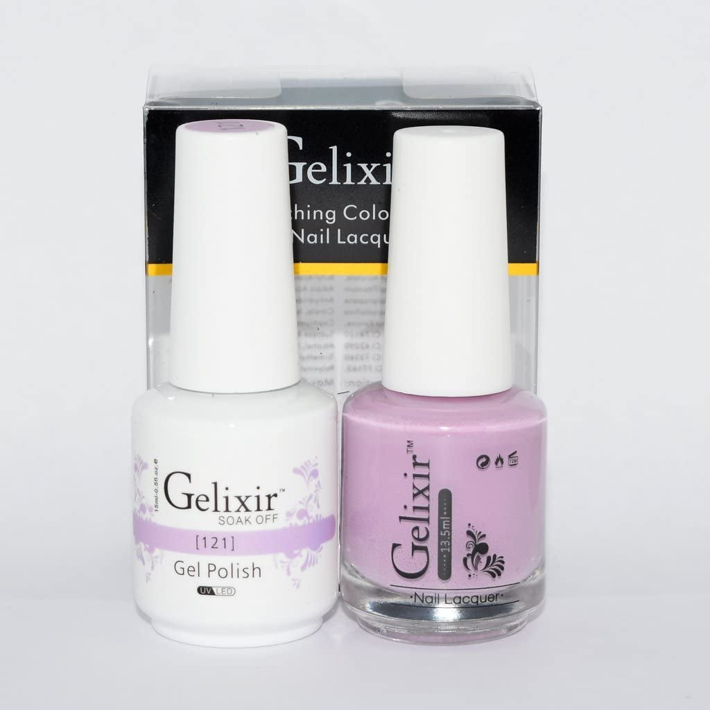 Gelixir 121- Gelixir Gel Polish & Matching Nail Lacquer Duo Set - 0.5oz