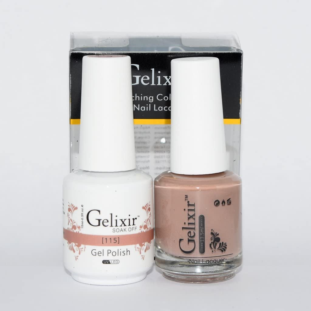 Gelixir 115- Gelixir Gel Polish & Matching Nail Lacquer Duo Set - 0.5oz