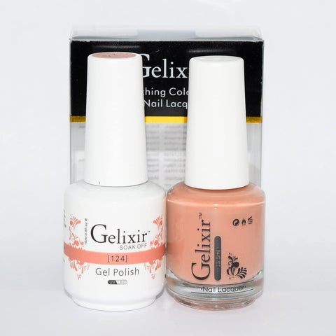 Gelixir 124- Gelixir Gel Polish & Matching Nail Lacquer Duo Set - 0.5oz