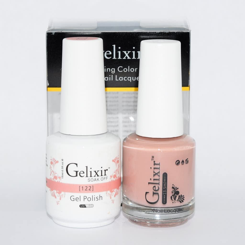 Gelixir 122- Gelixir Gel Polish & Matching Nail Lacquer Duo Set - 0.5oz