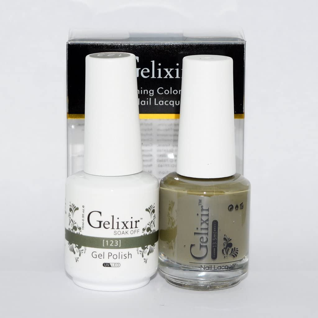 Gelixir 123- Gelixir Gel Polish & Matching Nail Lacquer Duo Set - 0.5oz