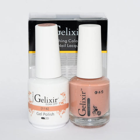 Gelixir 116- Gelixir Gel Polish & Matching Nail Lacquer Duo Set - 0.5oz