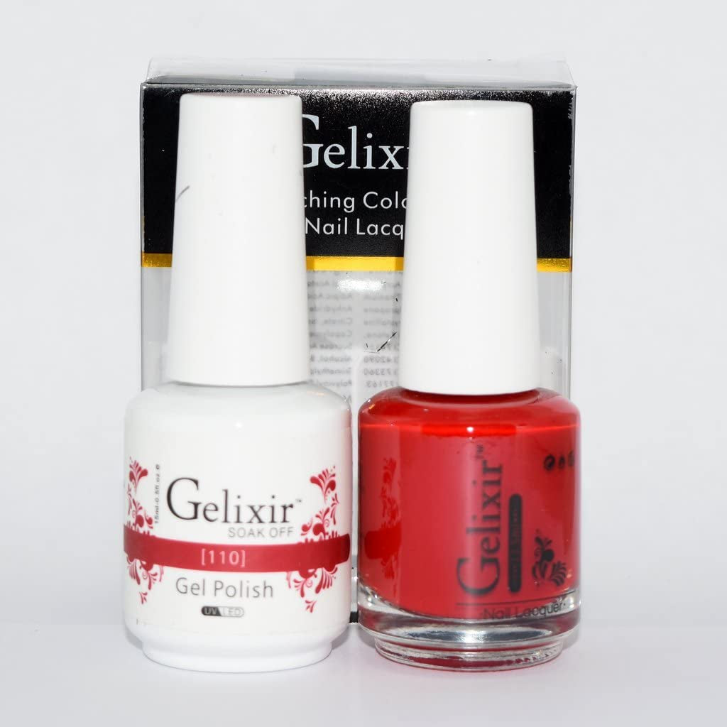 Gelixir 110- Gelixir Gel Polish & Matching Nail Lacquer Duo Set - 0.5oz