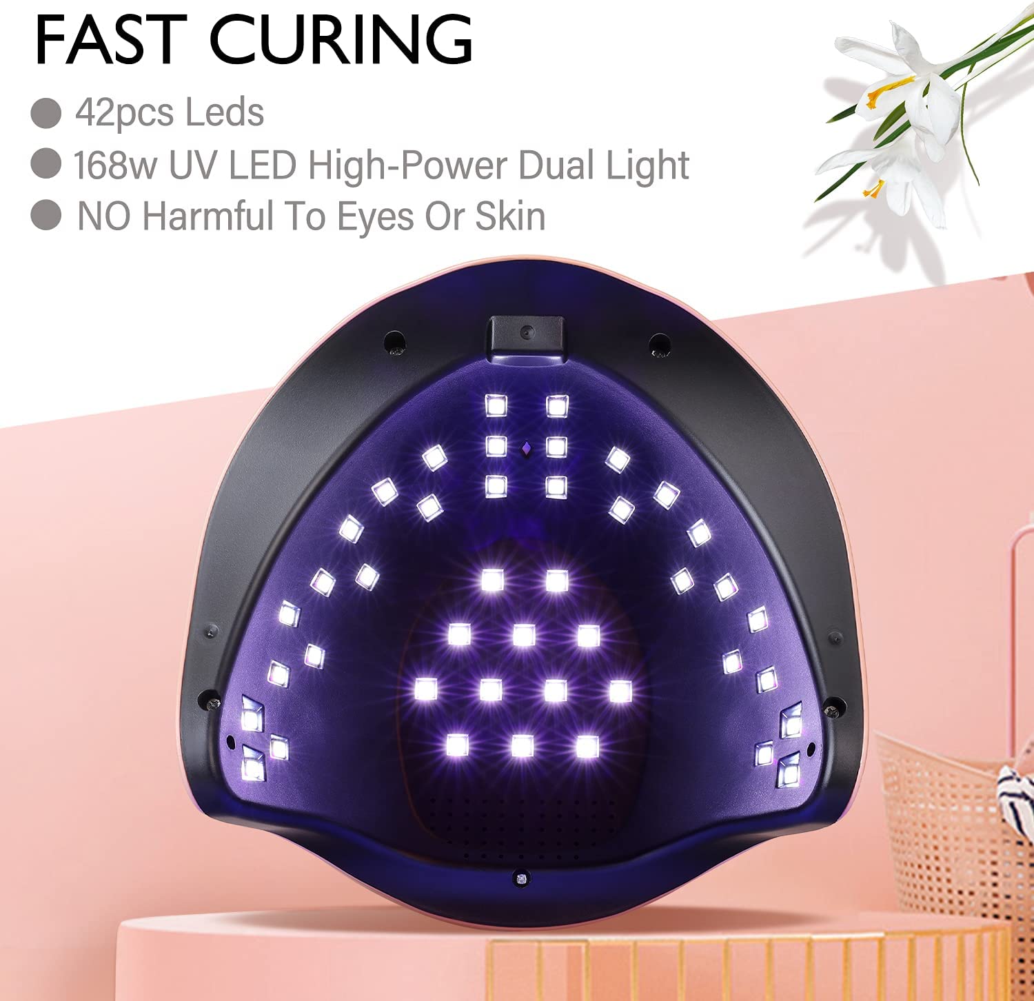 LED UV nail lamp, 168 W