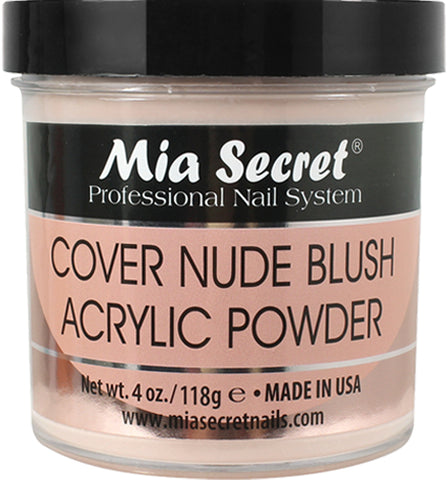 mia secret cover nude blush acrylic powder, nails powder, nails, uv nails, nails system, pink glam box